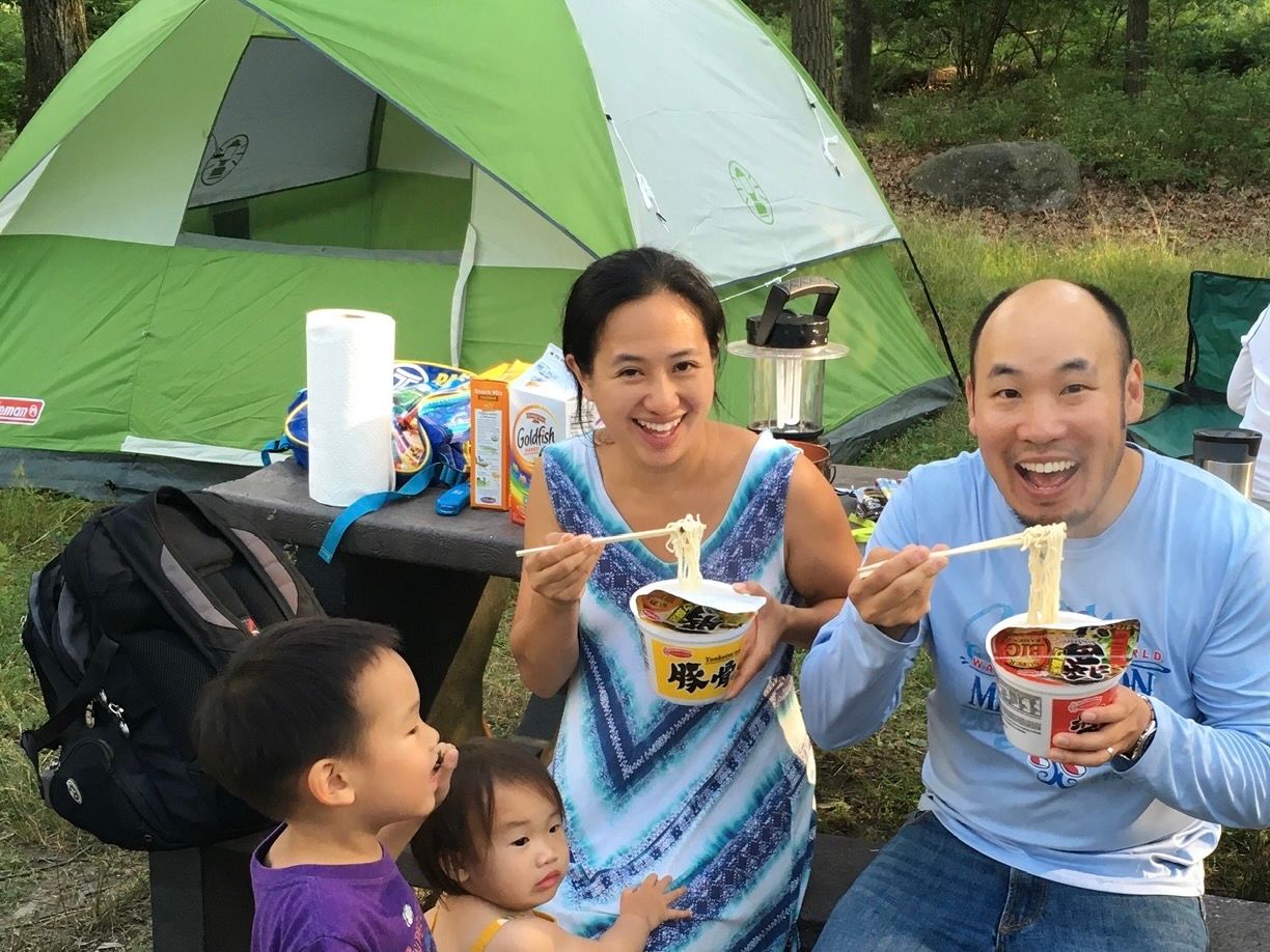 Instant Ramen makes for easy camping meals