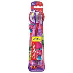 Colgate Kids Toothbrush, Trolls, Extra Soft Toothbrush with Suction Cup, 4 Pack