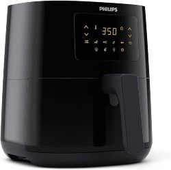 PHILIPS 3000 Series Air Fryer Essential Compact with Rapid Air Technology, 13-in-1 Cooking Functions to Fry, Bake, Grill, Roast & Reheat with up to 90% Less Fat*, 4.1L capacity, Black (HD9252/91)