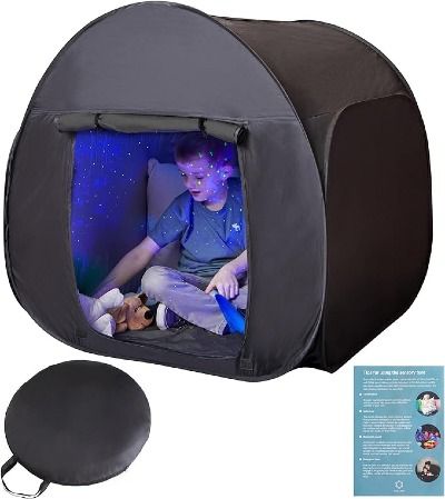 Sensory Tent | Calm Corner for Children to Play and Relax | Sensory Corner | Helps with Autism, SPD, Anxiety & Improve Focus | Black Out Sensory Tents for Autistic Children | Small