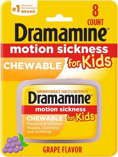 Children's chewable Dramamine tablets